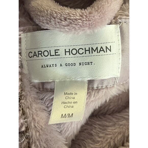 Wrap Around Luxury Robe Sz M Carole Hochman Soft And Warm Double Ties Pink - Picture 10 of 11